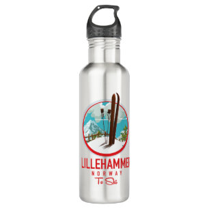 Lillehammer Norway Ski logo 710 Ml Water Bottle