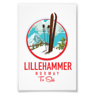 Lillehammer Norway Ski logo Photo Print