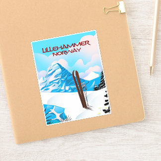 Lillehammer Norway Ski poster.