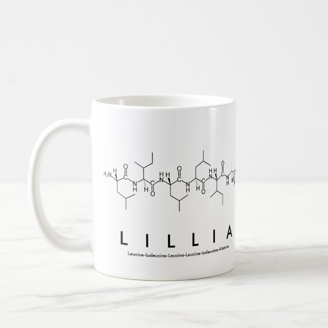 Lillia peptide name mug (Left)