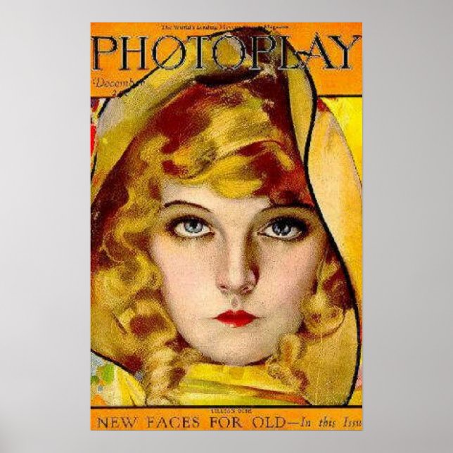 Lillian Gish Silent Film Star Vintage Poster (Front)