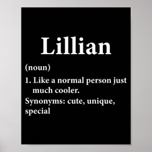 Lillian Name Definition Funny D  Poster