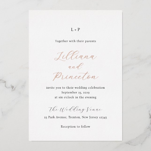 Lilliana Elegant Modern Wedding (Front)