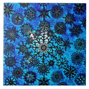 Lillian's Baby Blue Snowflakes Tile