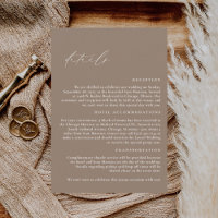 LILLIE Elegant Mocha Brown Wedding Details