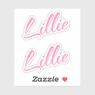 Lillie name pink x2
