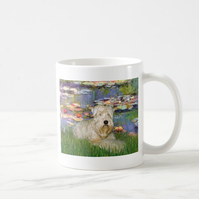 Lillies 2 - Wheaten Terrier 1 Coffee Mug (Right)
