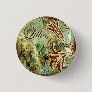 Lillies 3 Cm Round Badge