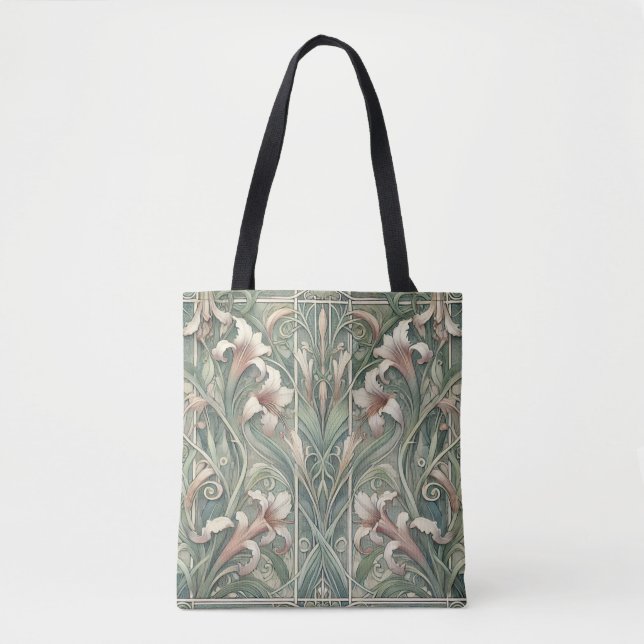 Lillies Dream Art Nouveau  Tote Bag (Front)