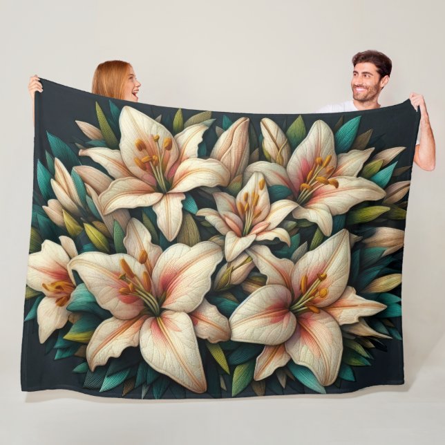 Lillies Fleece Blanket (In Situ)