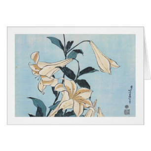 Lillies, Hokusai, 1832