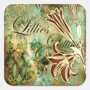 Lillies Square Sticker