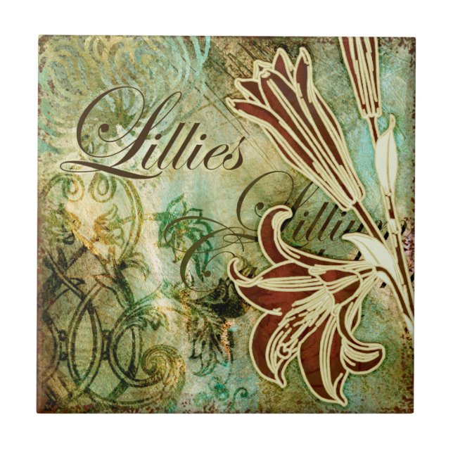 Lillies Tile (Front)