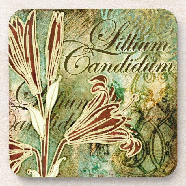 Lillium Candidum Coaster (Front)