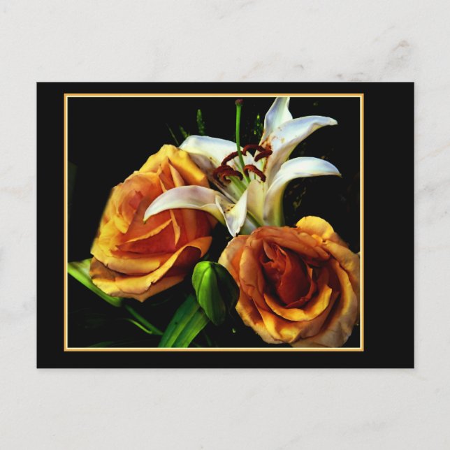 Lilly and roses postcard (Front)