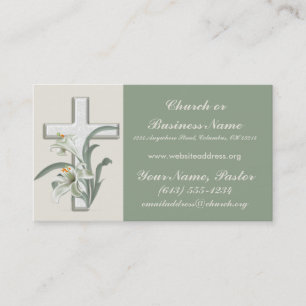 Lilly Flowers on Cross Minister Business Cards