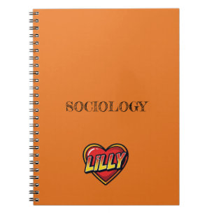 Lilly Heart Orange Notebook