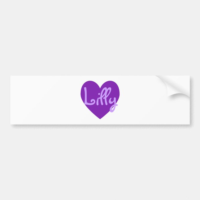Lilly in Purple Bumper Sticker (Front)