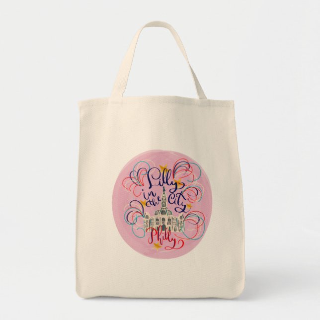 Lilly in the City - Philadelphia Tote Bag (Front)