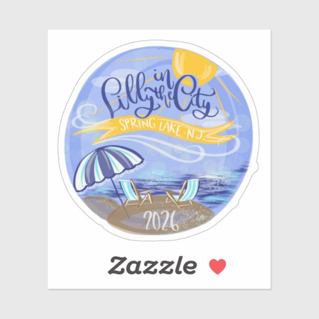 Lilly in the City - Spring Lake, NJ - Sticker (Sheet)