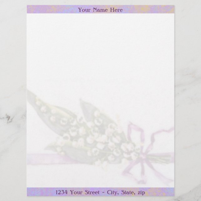 Lilly of the Valley letterhead (Front)