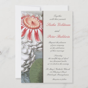 Lilly Pads Floral Wedding Invitation