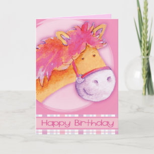 Lilly Pilly pony pink horse birthday card