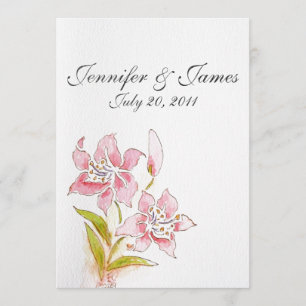 Lilly Wedding Invitations Back