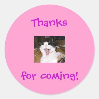 Lillytalking, Thanks for coming! Classic Round Sticker