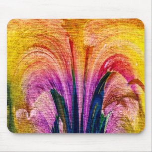 Lily Abstract Burgundy Lily Softened - Enhanced Mouse Mat