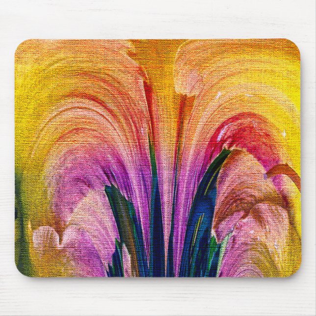 Lily Abstract Burgundy Lily Softened - Enhanced Mouse Mat (Front)