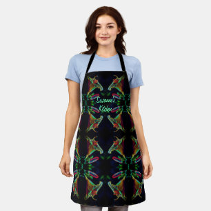Lily Abstract Flower Art Personalised Apron