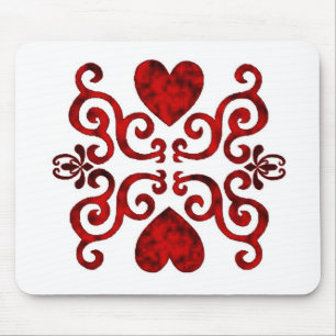 Lily and Heart- rainbowart Mouse Mat