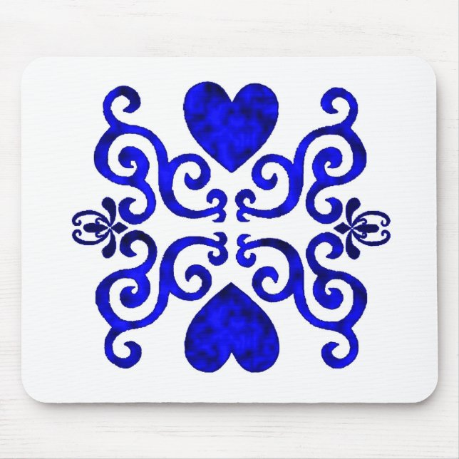 Lily and Heart- rainbowart Mouse Mat (Front)