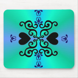 Lily and Heart- rainbowart Mouse Mat