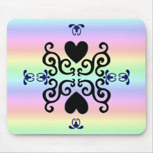 Lily and Heart- rainbowart Mouse Mat