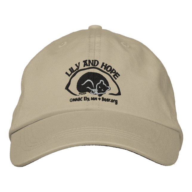 Lily and Hope in Den - Dark Embroidered Hat (Front)