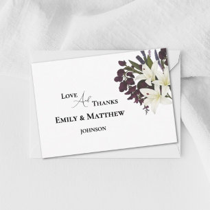 Lily and Plum Wedding Thank You Card
