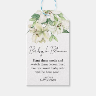 Lily Baby Shower Seed Gift Tags