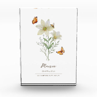 Lily Birth Month Flower Photo Block