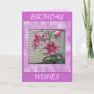 LILY BIRTHDAY WISHES CARD