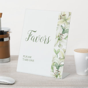 LILY Blossom Elegance Favor Pedestal Sign