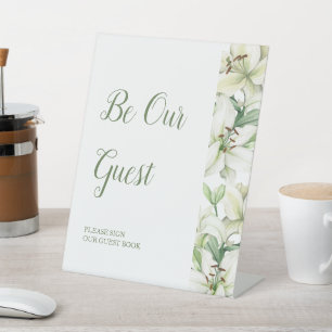 LILY Blossom Elegance Guest Book Pedestal Sign