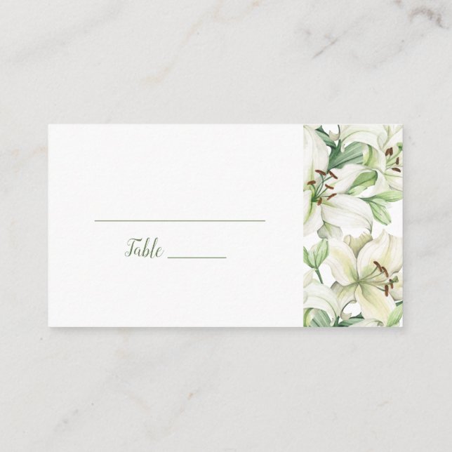 LILY Blossom Elegance Place Card (Back)