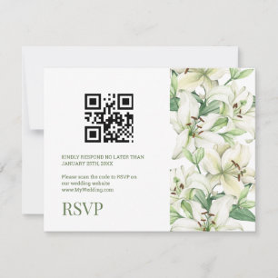 LILY Blossom Elegance QR Code RSVP Card