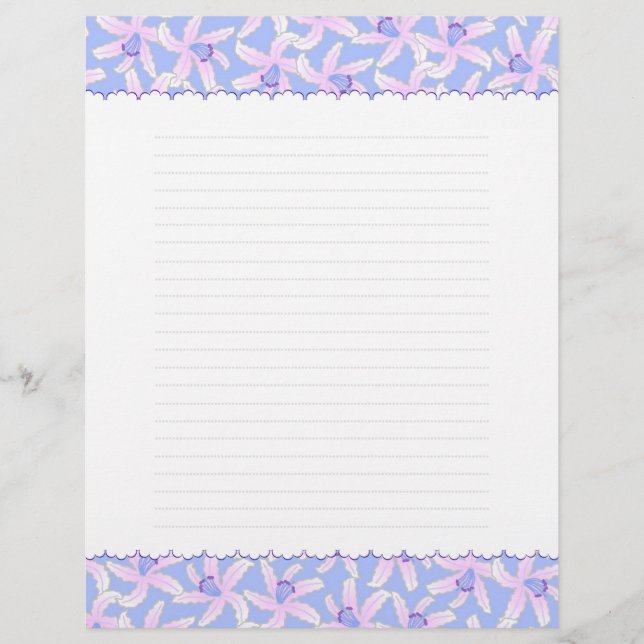 Lily Blue Letter Head Custom Letterhead (Front)
