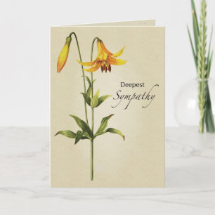 Lily Botanical Religious Sympathy Card