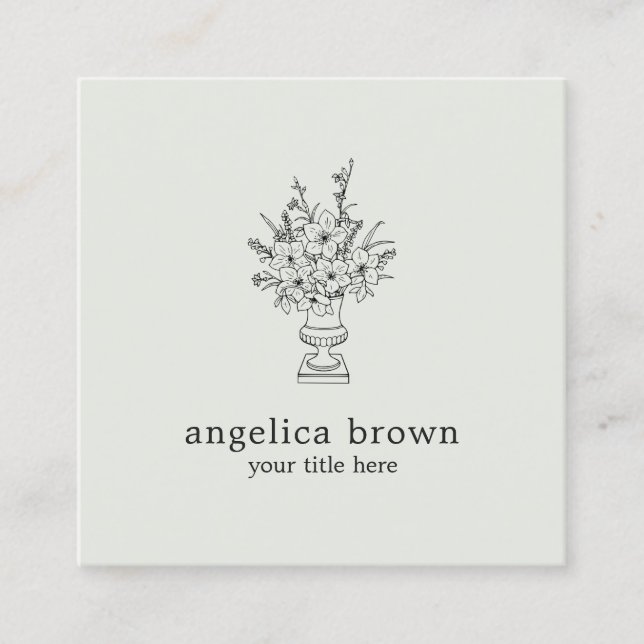 Lily Bouquet Customised Business Card (Front)