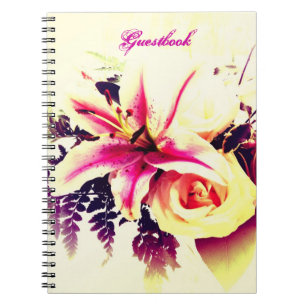 Lily Bouquet - Wedding/ Bridal Shower Guestbook Notebook
