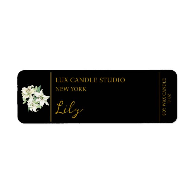 Lily Candle Label (Front)